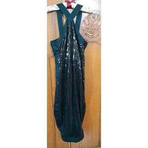 Prabal Gurung For JC Penneys Women 4 Formal/ Prom  Black Sequin Long  Dress. B33